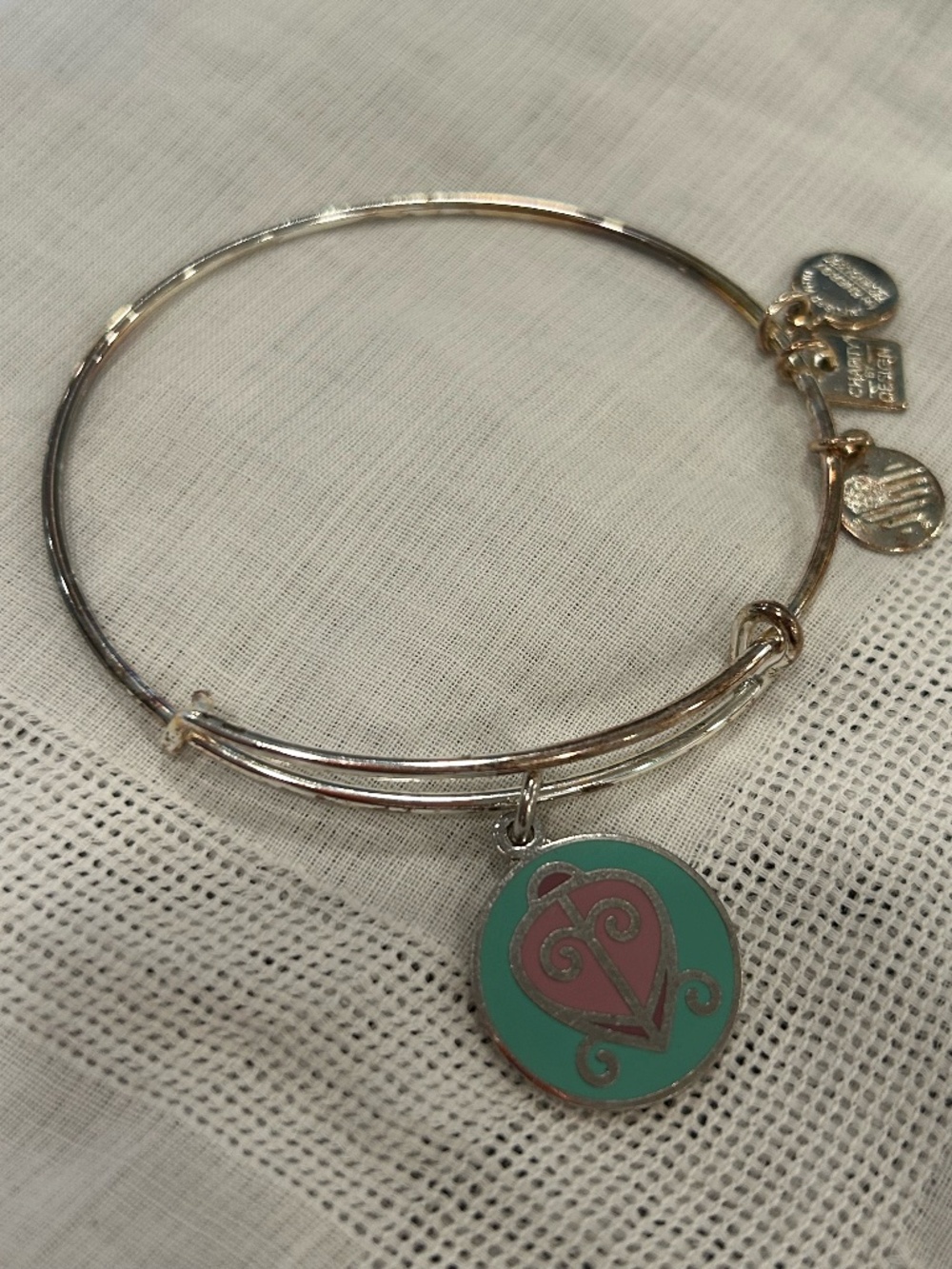 Alex and Ani “THE WAY HOME CHARITY” bangle bracelet in silver